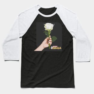 White Rose on Hand - Mama Koala .Co Baseball T-Shirt